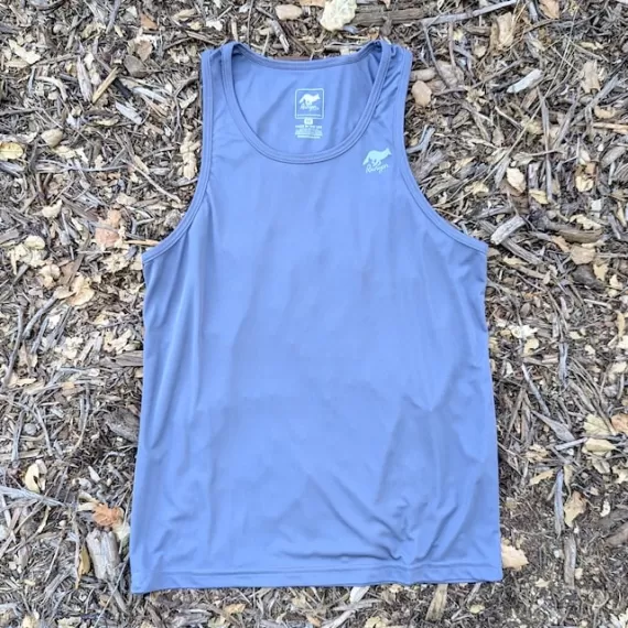 Runyon Mens Steel Grey Training Tank Top Running Singlet Gym Workout Fitness