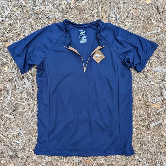 Runyon Navy Blue Gravel Cycling Jersey American Made In USA