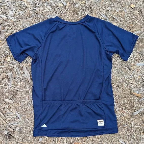 Runyon Navy Blue Gravel Cycling Jersey American Made In USA