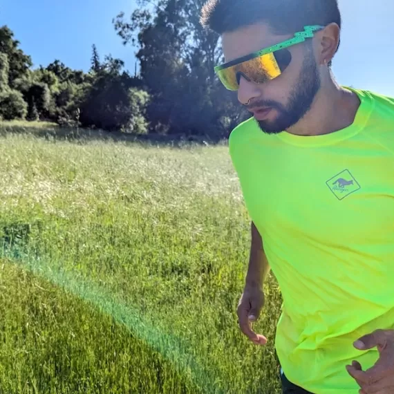 Runyon Canyon Apparel Mens Neon Yellow Workout Shirt, Running Shirt | Made In USA