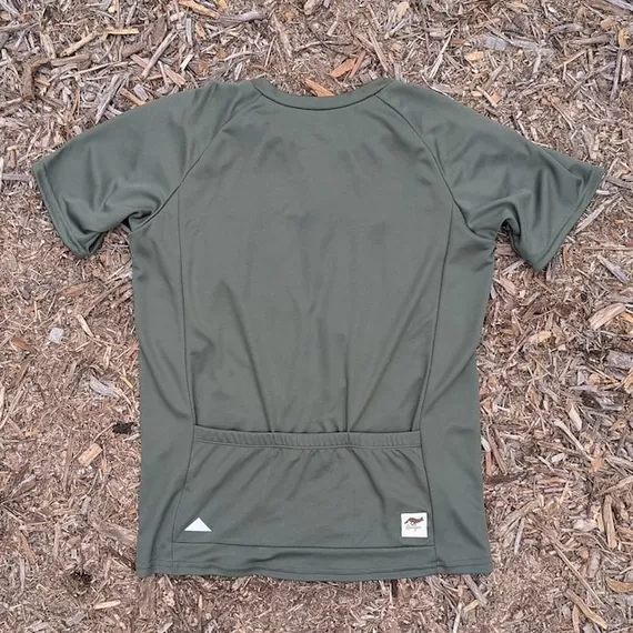 Runyon Men's Classic Cycling Jersey - Olive Green