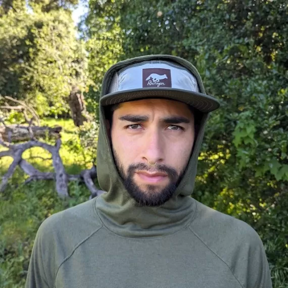 Runyon Sage Green Rad Reflective Camp Hat American Made In USA Performance Cap Trail Running Hiking Fitness Outdoors