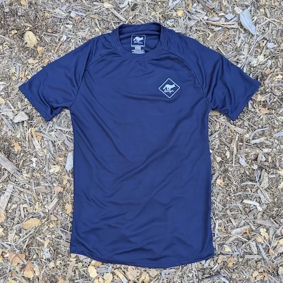 Runyon Canyon Apparel Unisex Navy Blue Workout Shirt, Running Shirt | Made In USA