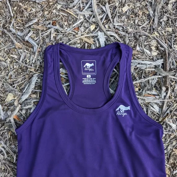Runyon Women's Purple Racerback Fitness Tank Top - Running, Workout, Gym Singlet - Made In The USA