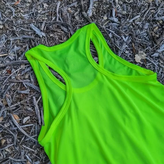 Runyon Women's Neon Yellow Racerback Fitness Tank Top - Running, Workout, Gym Singlet - Made In The USA