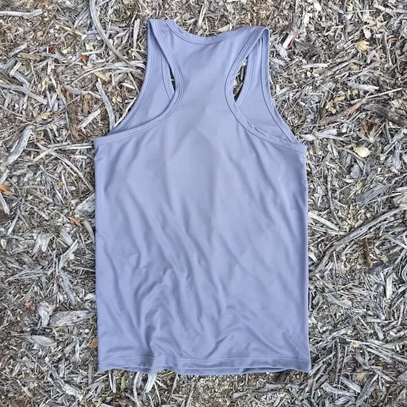 Runyon Women's Steel Grey Racerback Fitness Tank Top - Running, Workout, Gym Singlet - Made In The USA