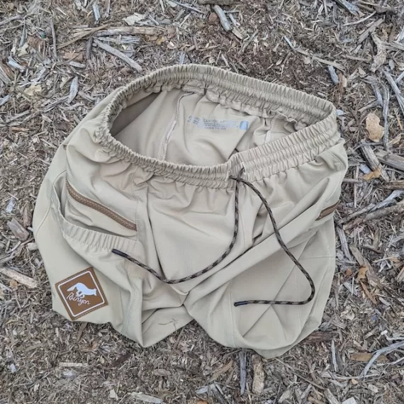 Runyon 9" TrailStash Gravel Cycling Short great for Trail Running, Hiking, Fitness Outdoors Khaki/Sand