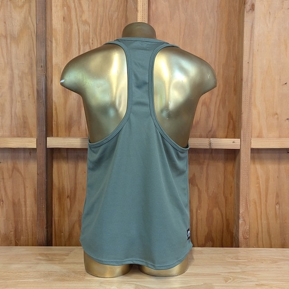 Runyon Olive Army Green Razor Strap Pump Tank - Gym Stringer Racerback Workout Tank Top American Made In USA