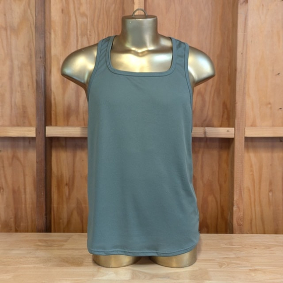 Runyon Olive Army Green Razor Strap Pump Tank - Gym Stringer Racerback Workout Tank Top American Made In USA