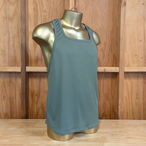 Runyon Olive Army Green Razor Strap Pump Tank - Gym Stringer Racerback Workout Tank Top American Made In USA