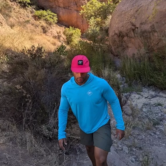 Runyon Hot Pink Hi Visibility Reflective Performance Trail Cap American Made In USA Running Performance Running Hat Hiking Outdoors Fitness Headwear