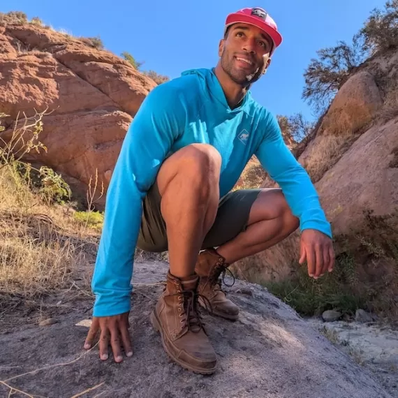 Runyon Men's Turquoise Aqua Trail Hoodie Shirt Long Sleeve Thumbholes Quick Dry American Made In USA