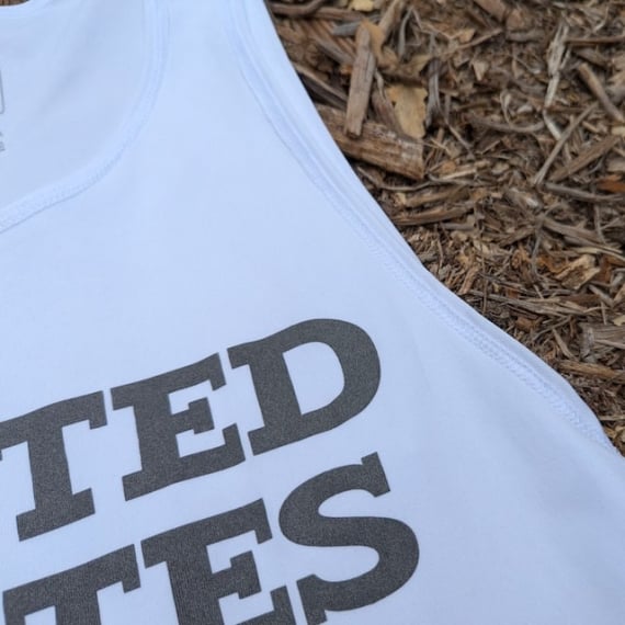 Runyon Men's United States White Hybrid Training Tank