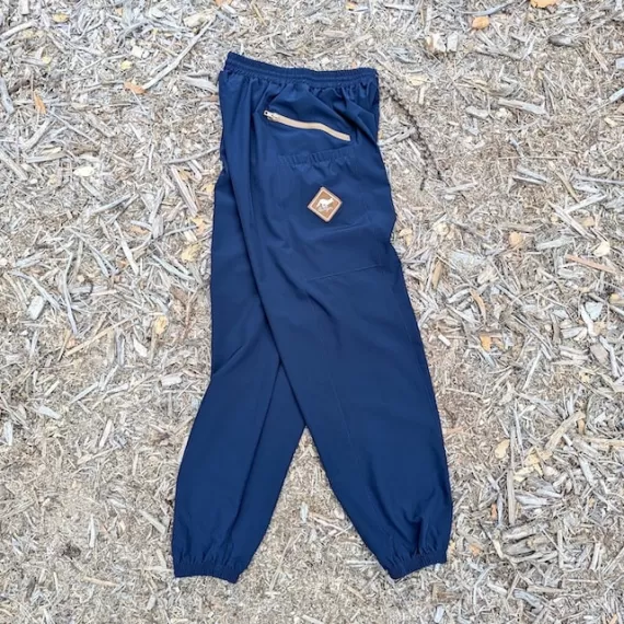 Runyon TrailStash Scrambler - Unisex Navy Blue Hiking Jogger Pants American Made In USA.
