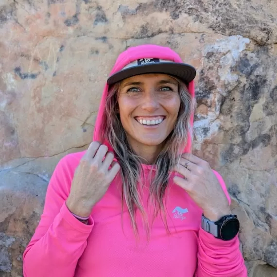 Runyon Unisex Hot Pink Hoodie Shirt Long Sleeve Thumbholes Sun Protection Quick Dry American Made In USA