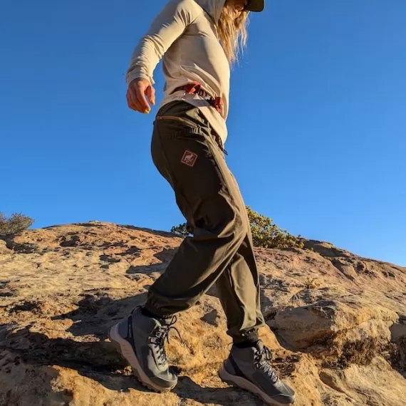 Runyon TrailStash Scrambler - Unisex Olive Green Hiking Jogger Pants American Made In USA.