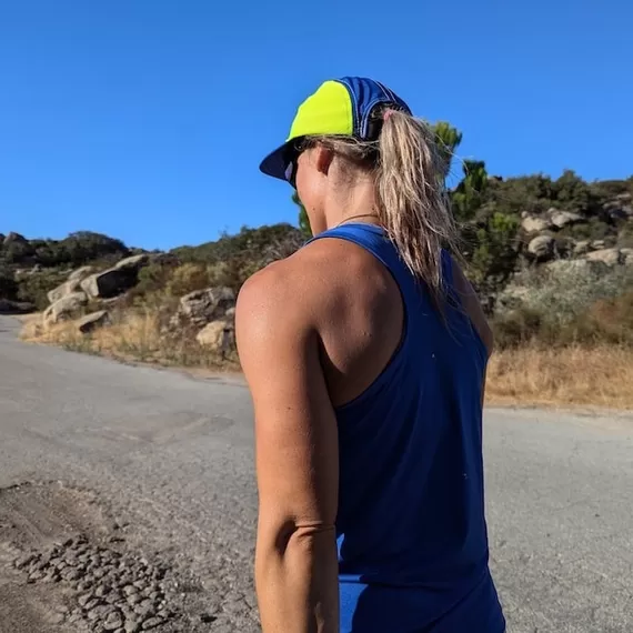 Runyon Women's Royal Blue Racerback Fitness Tank Top - Running, Workout, Gym Singlet - Made In The USA