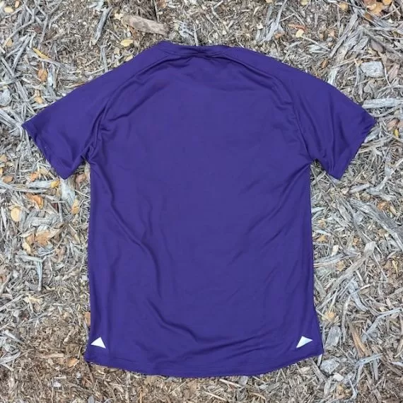 Runyon Mens Purple American Made In USA Running Shirt Performance Moisture Wicking Workout Shirt