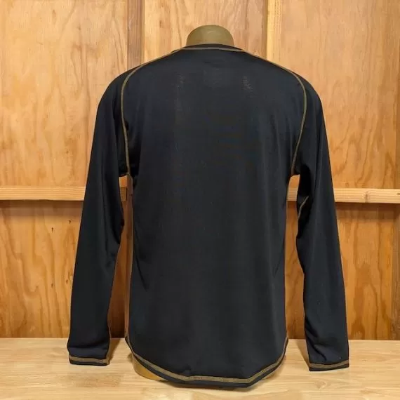 Runyon Mens Long Sleeve Camp Shirt Hiking Running Black Copper American Made In USA