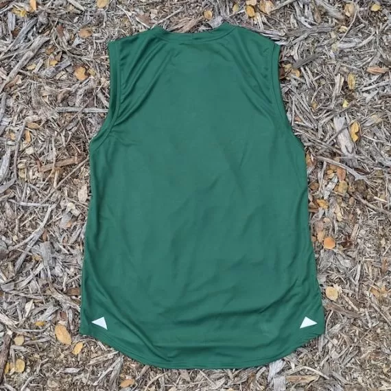 Runyon Men's Forest Green Muscle Tee Performance Workout Tank Top American Made In USA