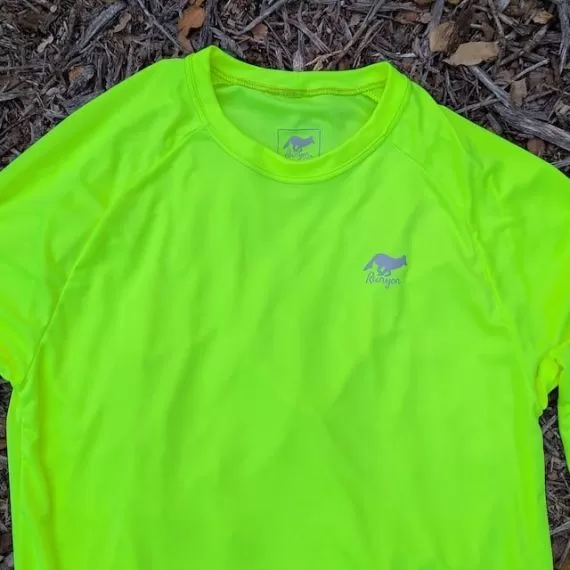 Runyon Men's Neon Yellow Long Sleeve Made In USA Running Shirt - Gym, Workout, Fitness Performance Shirt