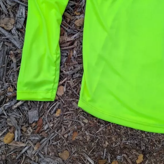 Runyon Men's Neon Yellow Long Sleeve Made In USA Running Shirt - Gym, Workout, Fitness Performance Shirt