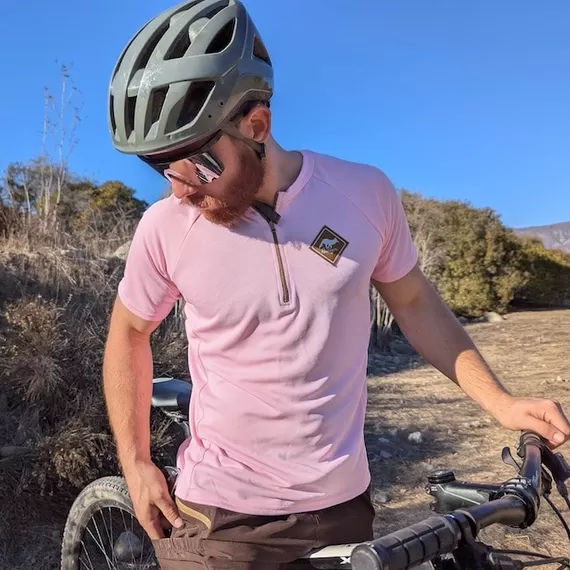 Runyon Men's Classic Cycling Jersey - Cool Pink (Baby Pink)