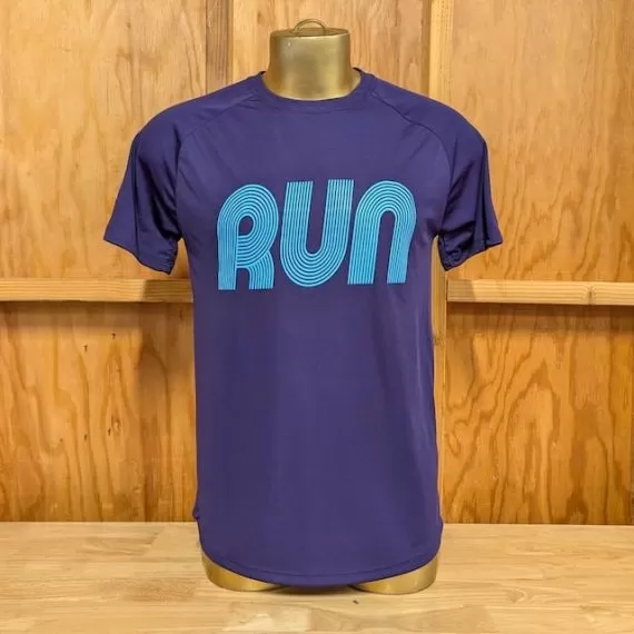 Men's Purple Running Shirt Moisture Wicking American Made In USA