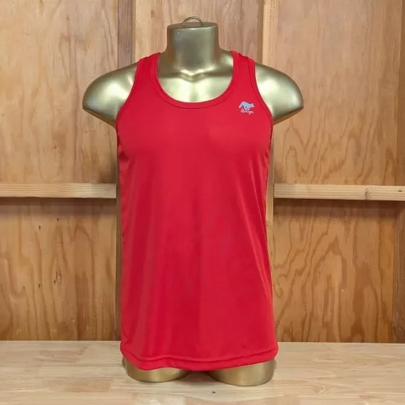 Runyon Men's Red Racerback Fitness Tank Top - Running, Workout, Gym Singlet - Made In The USA
