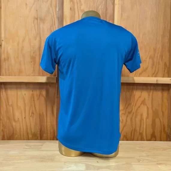 Men's Royal Blue and Hot Pink Running Shirt Moisture Wicking American Made In USA