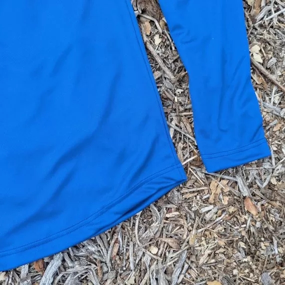 Mens Royal Blue Long Sleeve Performance Workout  Running Shirt Made In USA