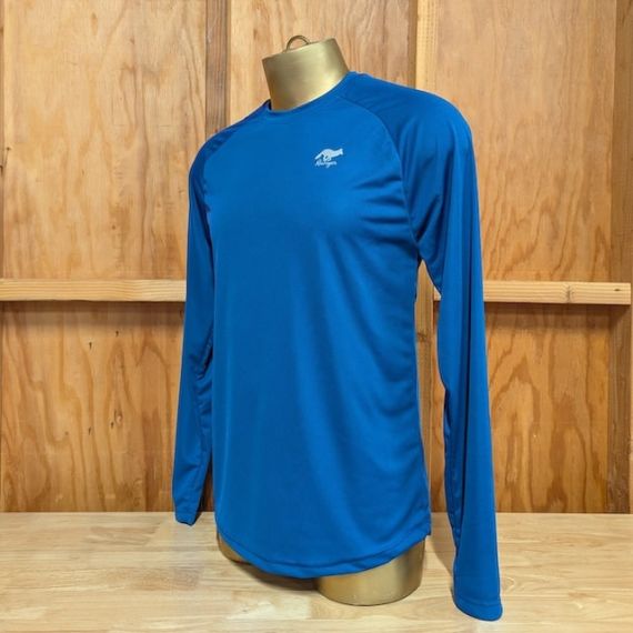 Mens Royal Blue Long Sleeve Performance Workout  Running Shirt Made In USA