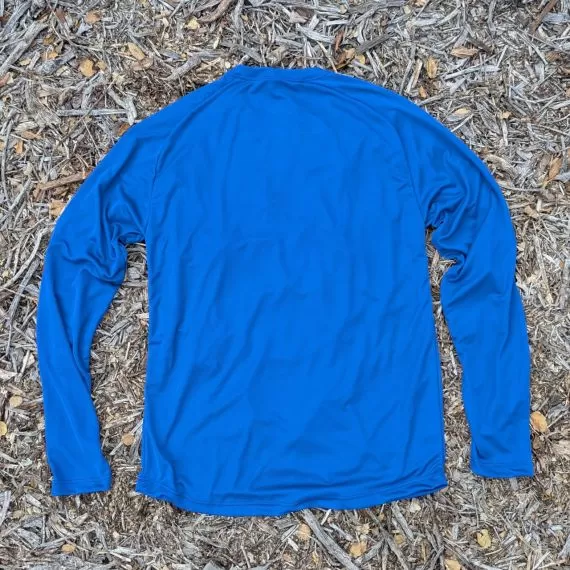 Mens Royal Blue Long Sleeve Performance Workout  Running Shirt Made In USA