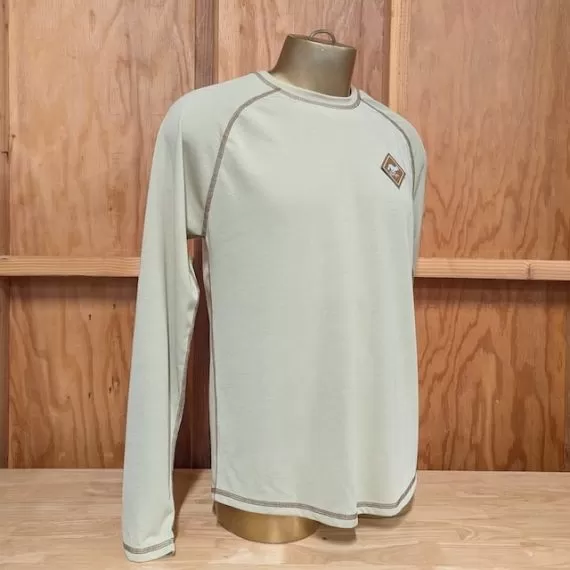 Runyon Mens Sand Long Sleeve Camp Shirt Hiking Trail Running American Made In USA