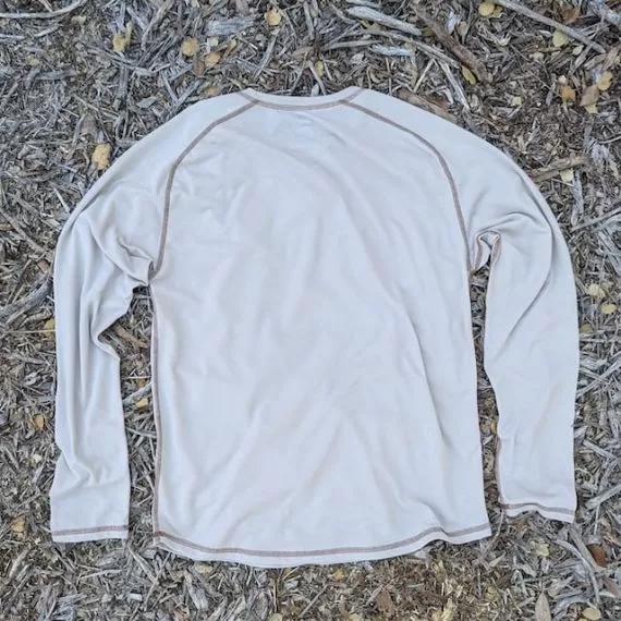 Runyon Mens Sand Long Sleeve Camp Shirt Hiking Trail Running American Made In USA
