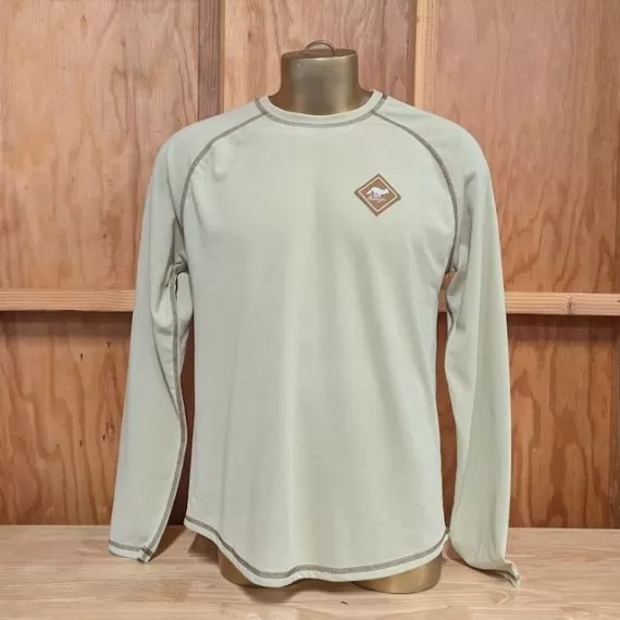 Runyon Mens Sand Long Sleeve Camp Shirt Hiking Trail Running American Made In USA