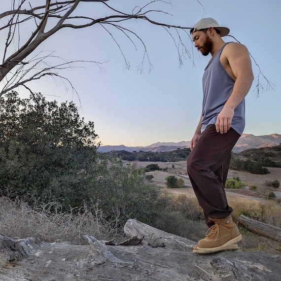 Runyon TrailStash Scrambler - Men's Dark Brown Hiking Jogger Pants American Made In USA.