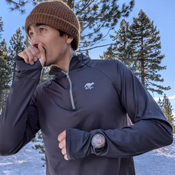Men's Unisex Slate Charcoal Track Quarter Zip - Made In USA - Runyon Canyon Apparel