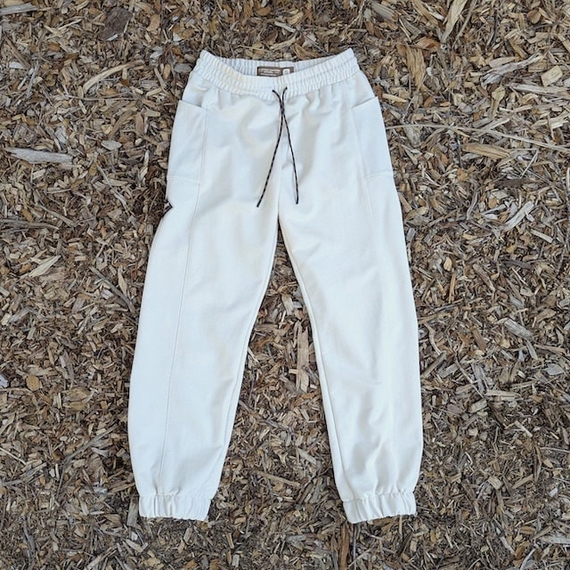Runyon Vintage Winter White French Terry Cotton Sweatpant Joggers - American Made In USA - Runyon Canyon Apparel