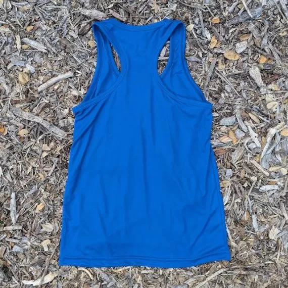 Runyon Women's Royal Blue Hot Pink RUN Fitness  Racerback Workout Tank American Made In USA