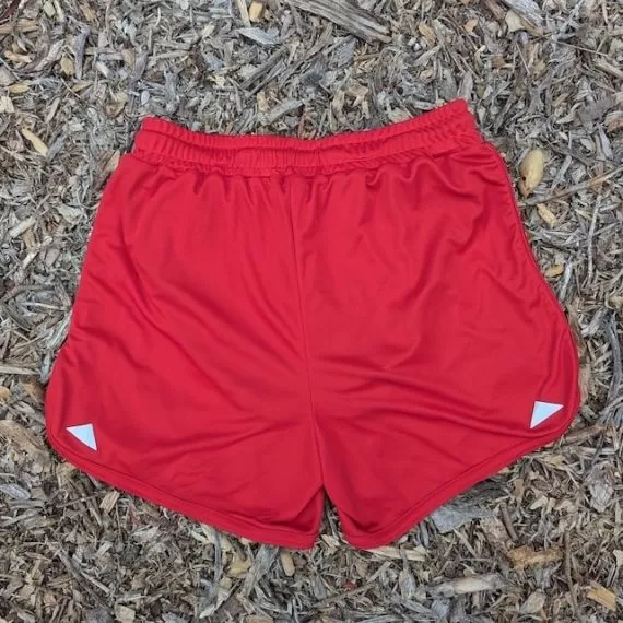 Runyon Women's Unisex Red 4" Ranger Retro Running Short American Made In USA Track Workout Gym Yoga Fitness Short American Made In USA