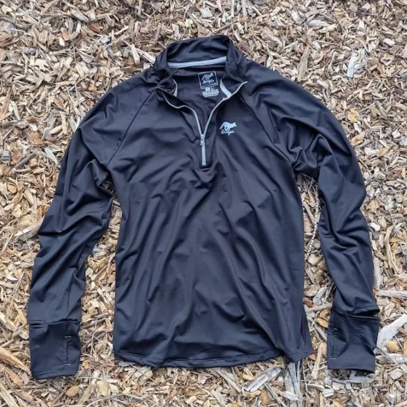Men's Unisex Black Track Quarter Zip - Made In USA - Runyon Canyon Apparel