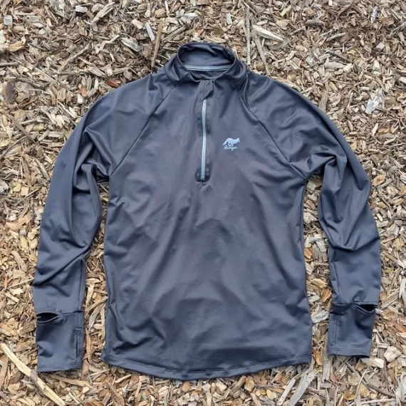 Men's Unisex Slate Charcoal Track Quarter Zip - Made In USA - Runyon Canyon Apparel