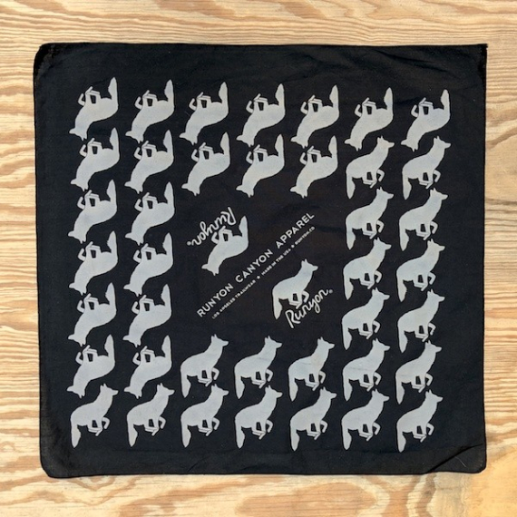 Runyon Canyon Apparel Black Smoking Ninja Signature Bandana great for Running, Hiking, Trails, Outdoor Fitness Made In USA