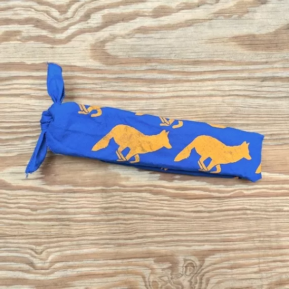 Runyon Canyon Apparel Signature Royal Blue Goldenrod Signature Bandana Made In USA. Great for running, hiking and all outdoor activities