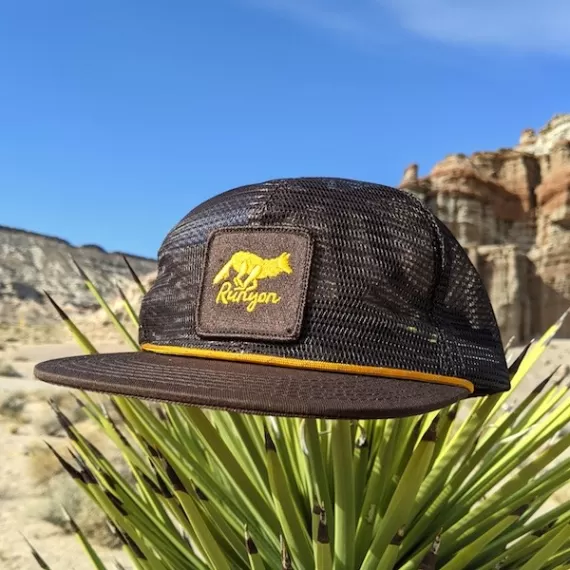 Runyon Toyon Gold Reflective Trucker Hat American Made In USA Red Rock Canyon State Park