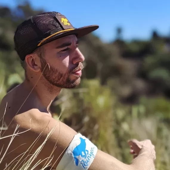 Runyon Toyon Gold Reflective Trucker Hat American Made In USA Red Rock Canyon State Park