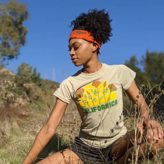 Runyon Canyon Apparel The Poppy Shirt Unisex Classic Trail Shirt Performance Sportswear Fitness Apparel American Made In USA