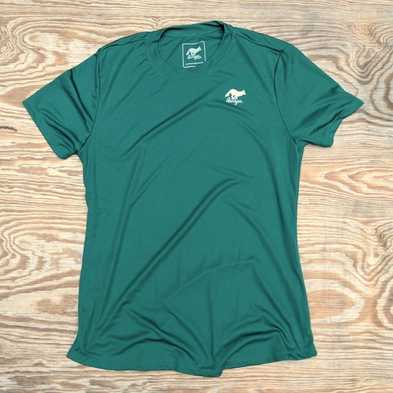 Runyon Canyon Apparel Womens Forest Green Shirt great for Running, Hiking, Outdoor Fitness Made in USA