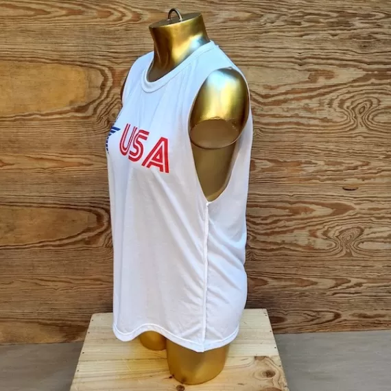 Runyon Wonen's Star USA Muscle Tank great for Running, Hiking, Trails, Outdoor Fitness Made In USA